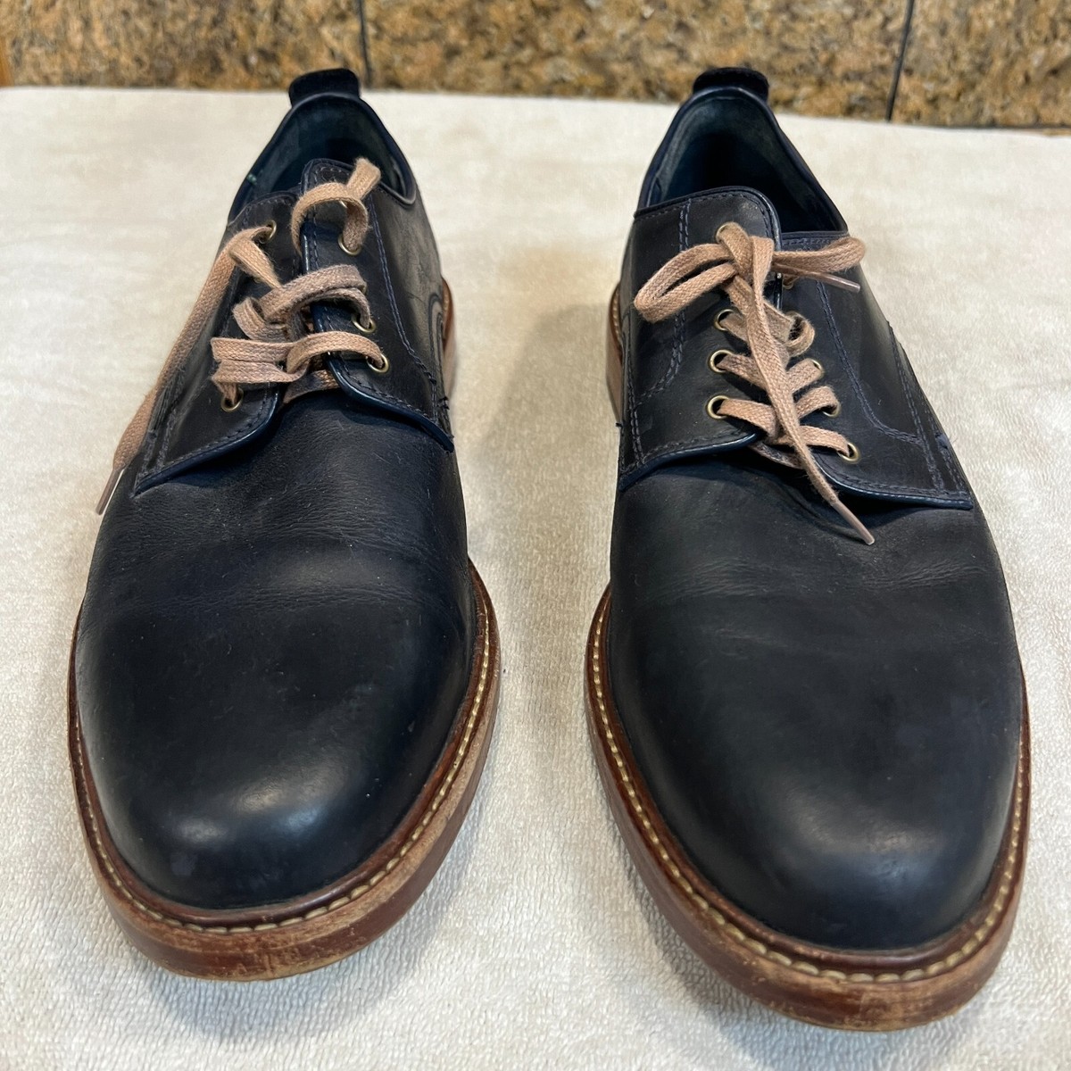 Cole Haan Tyler Grand Oxford Mens Navy Blue Leather Toe  display picture 2