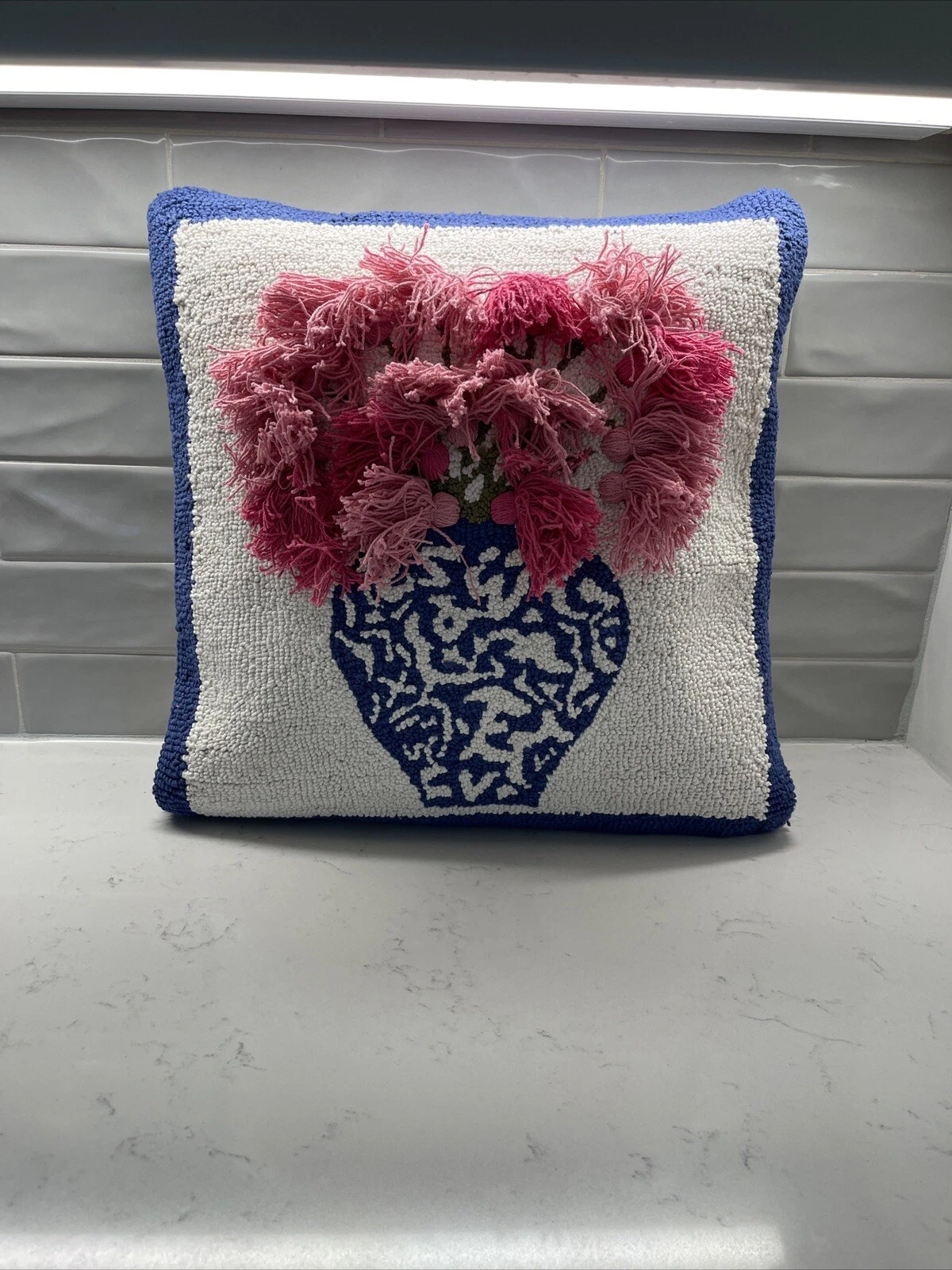 Two's Company Chinoiserie Vase Throw Pillow - Thumbnail 3