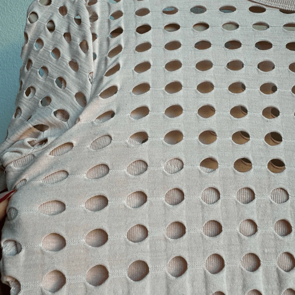 Alexander Wang Mini Abito Traforato Rosa Manica Lunga Street Style Taglia XS