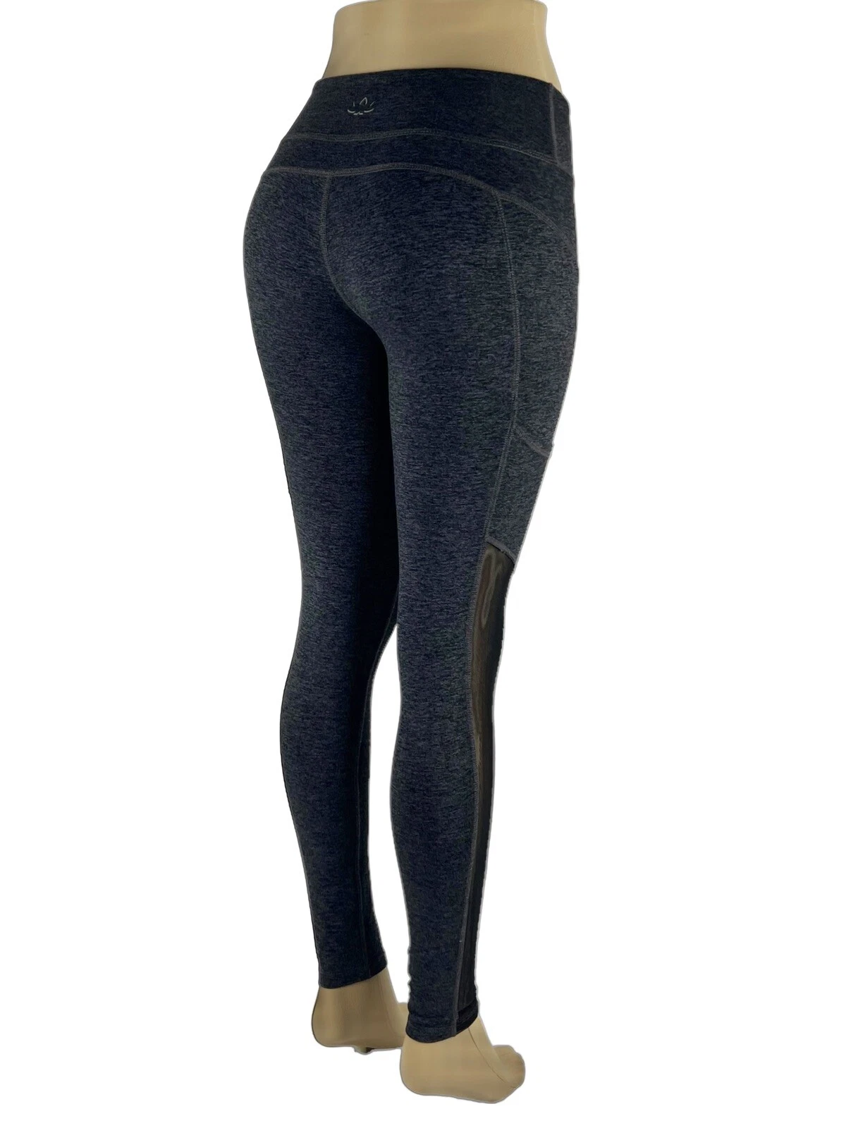 beyond-yoga spacedye mid rise soft blue mesh pockets leggings