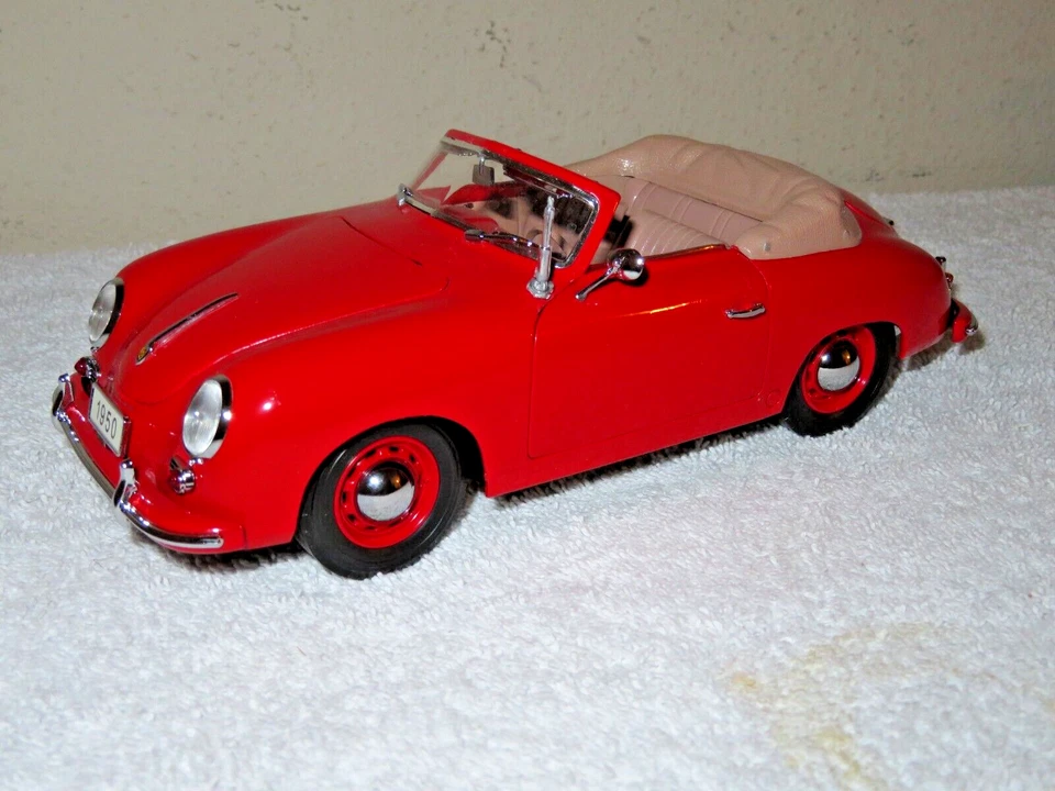 Porsche 356 Cabriolet 1950 rojo firma 1:18 puertas de apertura capó y maletero Foto 2 de 4