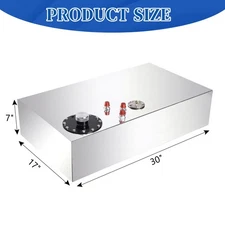 New 17 Gallon Race Drift Polished Aluminum Fuel Cell Tank Oil with Level Sender
