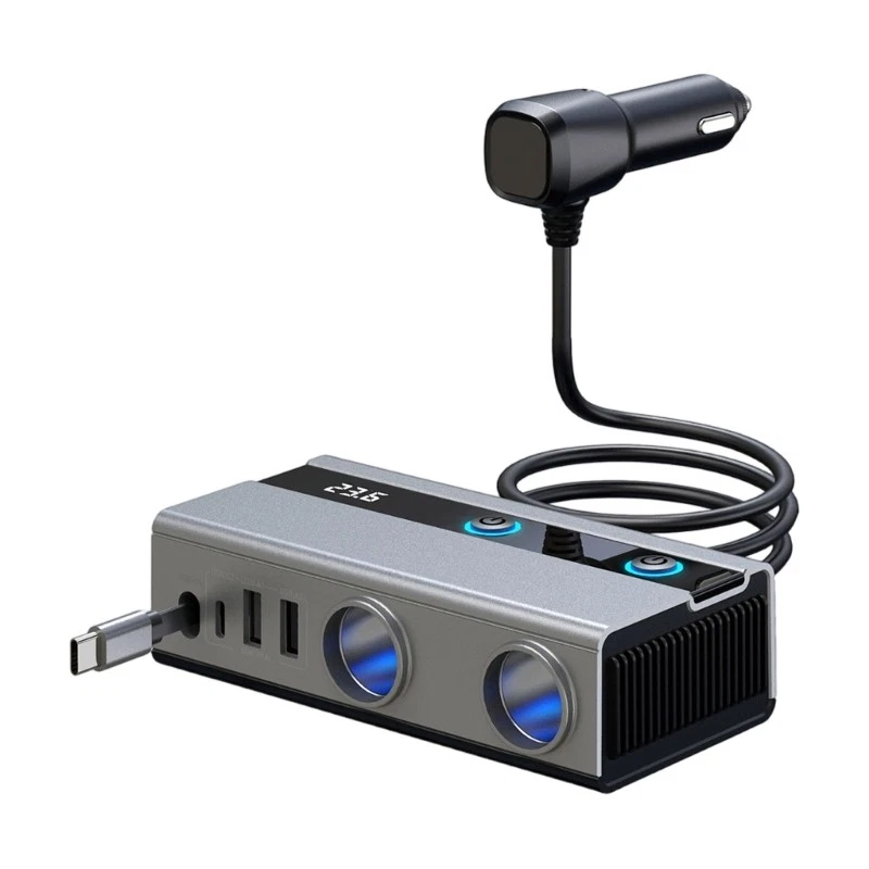 65W PD Retractable USB C Car Charger