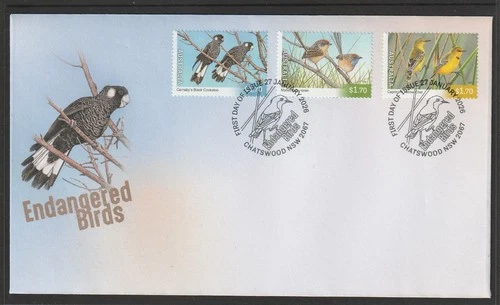 Australia 2026: Endangered Birds - First Day Cover - Fine Used.