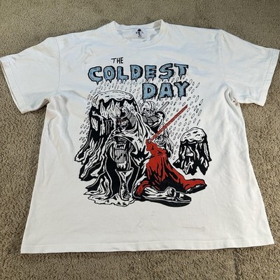 Warren Lotas Shirt Mens 2XL White The Coldest Day Graphic Tee Horror USA
