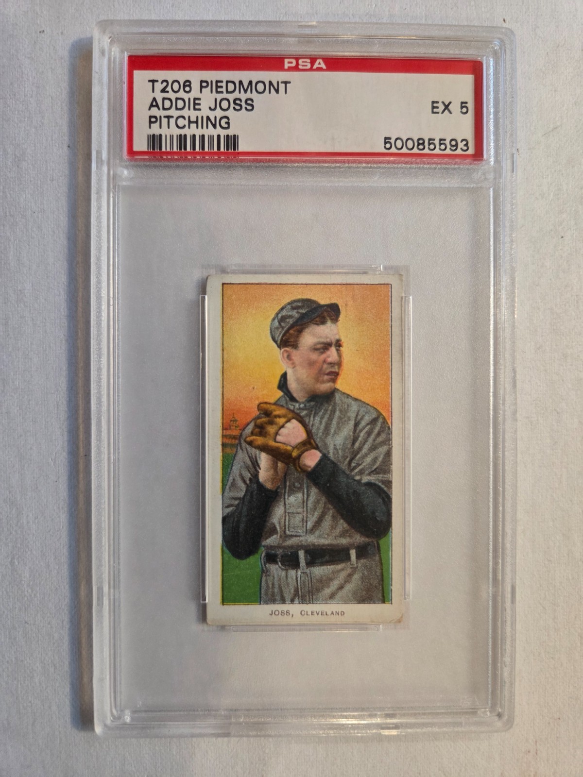 1909 T206 PIEDMONT ADDIE JOSS PITCHING 350-460 25 PSA EX 5