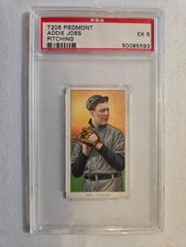 1909 T206 PIEDMONT ADDIE JOSS PITCHING 350-460 25 PSA EX 5