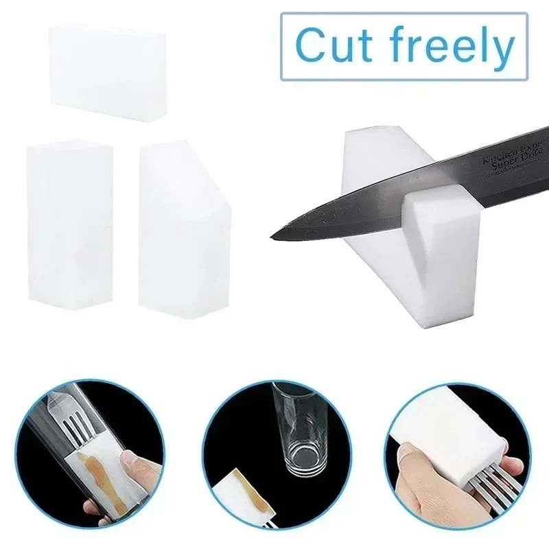 100 PIEZAS Borrador de Esponja PAQUETE A GRANEL Espuma de Limpieza de Melamina 3/4" de Grueso Cocina Baño Foto 3 de 4