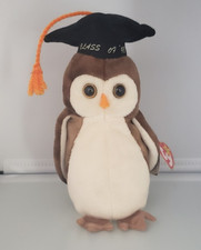 Rare  Wise The Owl TY Beanie Baby Graduation 1998 - Class of '98 Hat Tassel
