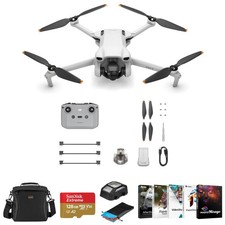 DJI Mini 3 Drone with RC-N1 Remote Controller Bundle with 128GB microSD Card, Sh
