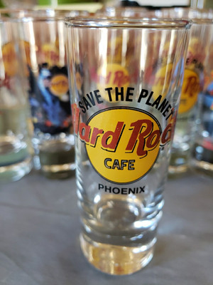 Hard Rock Cafe Shot Glass PHOENIX 4'' Two Fl Oz Barware Southwestern Souvenir AZ
