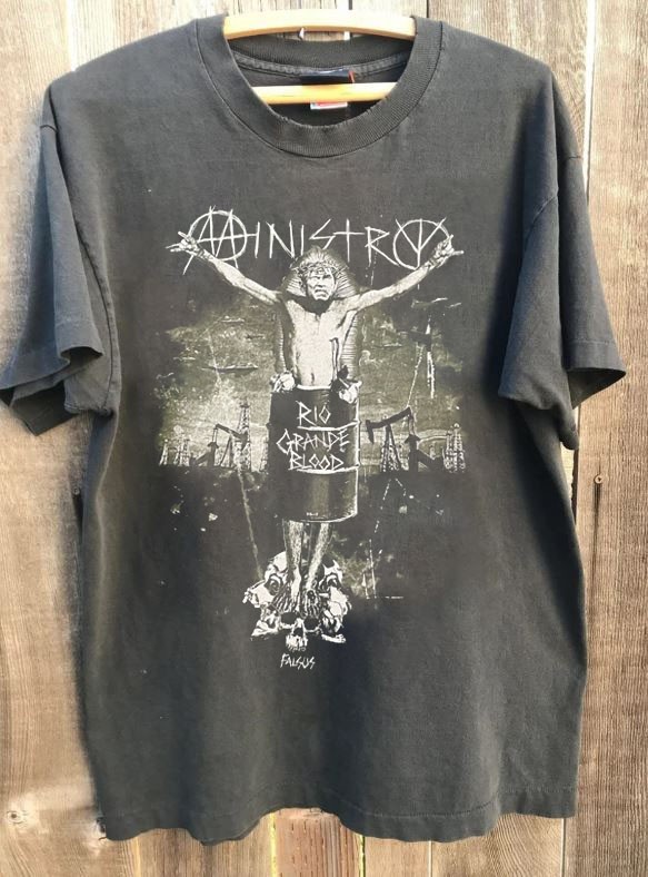 Ministry Tシャツ XL Vintage Ministry Rock Band Classic Style Charcoal Cotton T shirt S