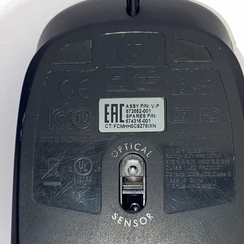 HP WIRED USB OPTICAL MOUSE For PC LAPTOP COMPUTER SCROLL LED RED US - Picture 5 of 14