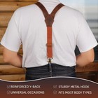 Tourbon Men's Suspenders Y Back Adjustable Leather Y-Shaped Hooks Pants Braces — photo 2