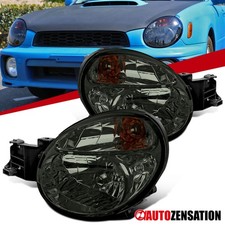 Fit 2002-2003 Subaru Impreza Wrx Outback Smoke Headlights Head Lamps Leftright