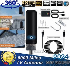 6000Mile Outdoor TV Antenna Digital HDTV 4K Amplifie Long Range 360  UHF VHF FM