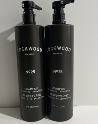 2 PACK Set Lockwood New York Shampoo Rosemary Geranium 15oz each