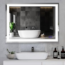 LED Mirror Bathroom 28"x36" LED Bathroom Mirror with Lights Front Lighted Mir...
