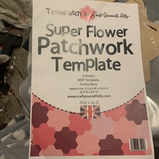 MDF PATCHWORK TEMPLATE- SUPER FLOWER TESSEPATCH BY CRAFT YOURSELF SILLY NEW