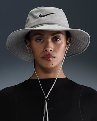 Nike Unisex Dri-Fit AFEX Bucket UV Hat Caps Gray Running Hats Size S HJ7158-012