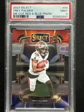 2023 Select Football - Trey Palmer #94 - Red & Blue Prizm Die-Cut (RC) - PSA 9