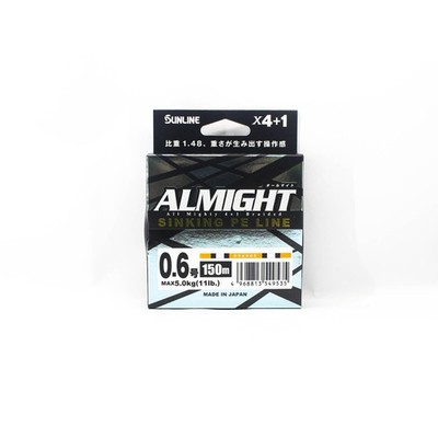 Sunline P.E Linie X4 Almight Sinking P.E 150m P.E 0.6 11lb Orange (9535)