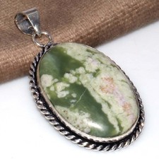 925 Silver Plated Peace Jade Pendant 2