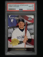 2002 Donruss Studio #5 Larry Walker All-Star Game PSA 8