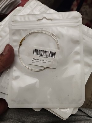 28 Gauge/0.32 mm, 5 FT Half Hard 925 Sterling Silver Jewelry Wire 28 Gauge