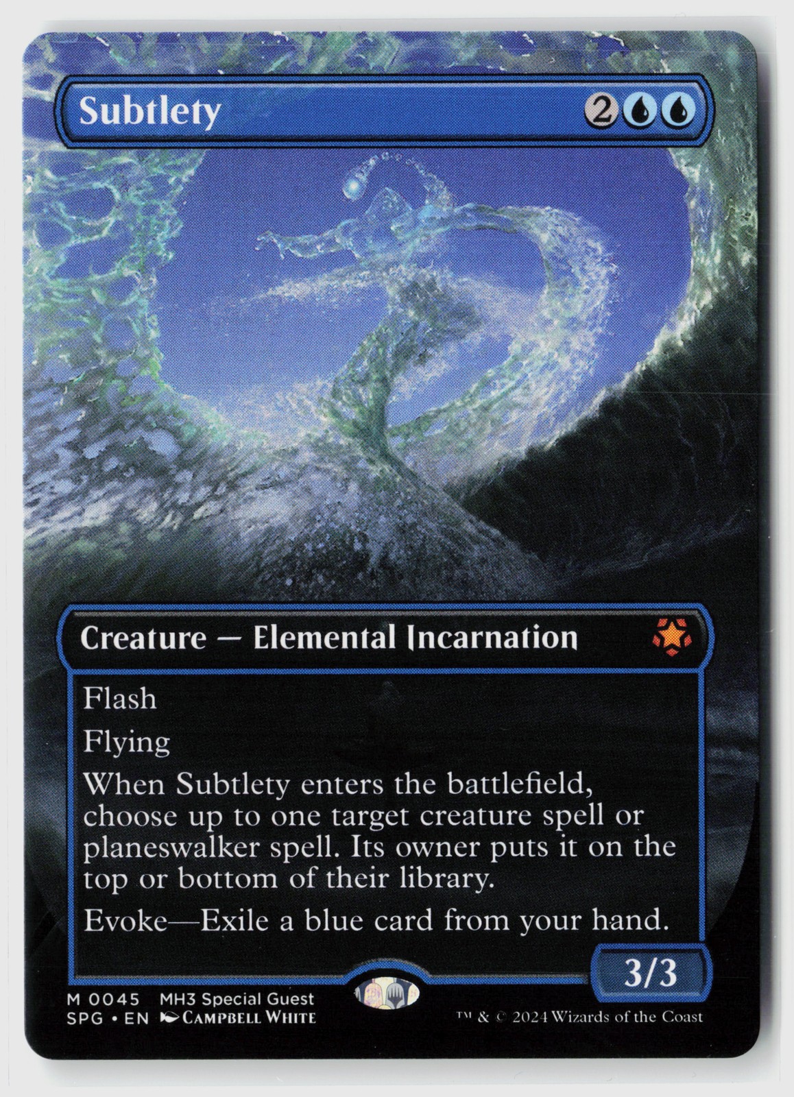 Subtlety (Borderless) #45 (NM) Special Guests SPG Magic MTG
