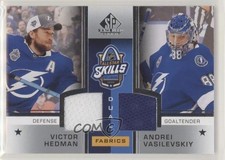 2020 UD SP Game Used Fabrics Dual Victor Hedman Andrei Vasilevskiy #ASD-VH