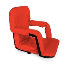 Camco Portable Stadium Seat Foldable Padded, Back Support, Armrests Open Box 