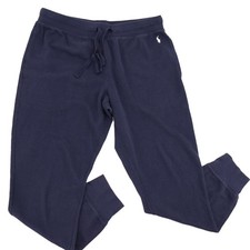 Polo Ralph Lauren Pants Mens XL Blue Sleepwear Thermal Waffle Knit Drawstring