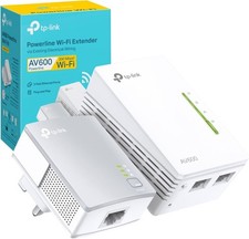 TP-Link TL-WPA4221 KIT AV600 Powerline Adapter WiFi Extender Kit, N300,... 