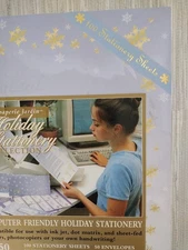 Computer Friendly Holiday Stationary 100 Sheets Snowflake  And 100 Envelopes