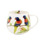 New Fine Bone China Rainbow Lorikeets Coffee Tea Mug w Handle Cup 400cc