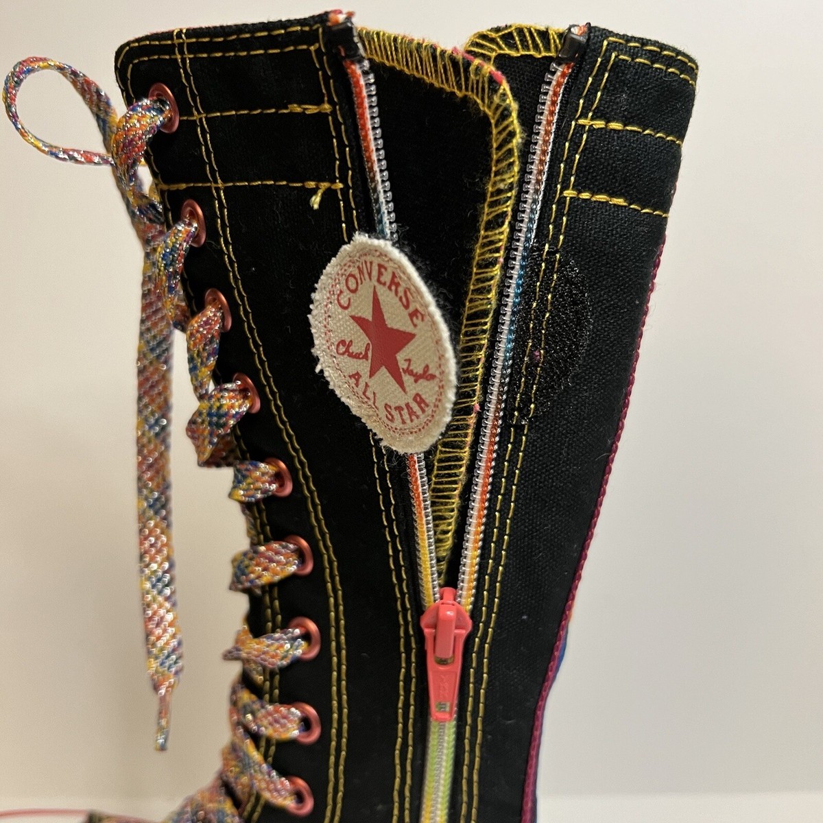 Converse Chuck Taylor Youth 12 Knee High All Star Zip Girls Black