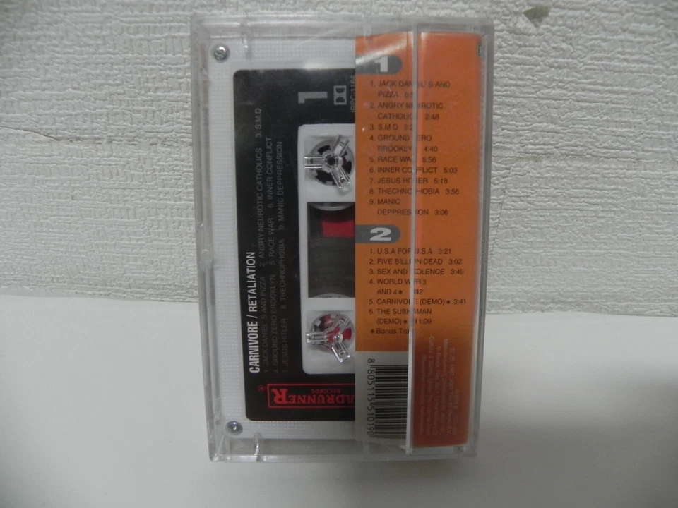 Carnivore - Retaliation 2001 KOREA Cassette Tape + 3 BONUS TRACK / SEALED NEW - Image 3 of 4
