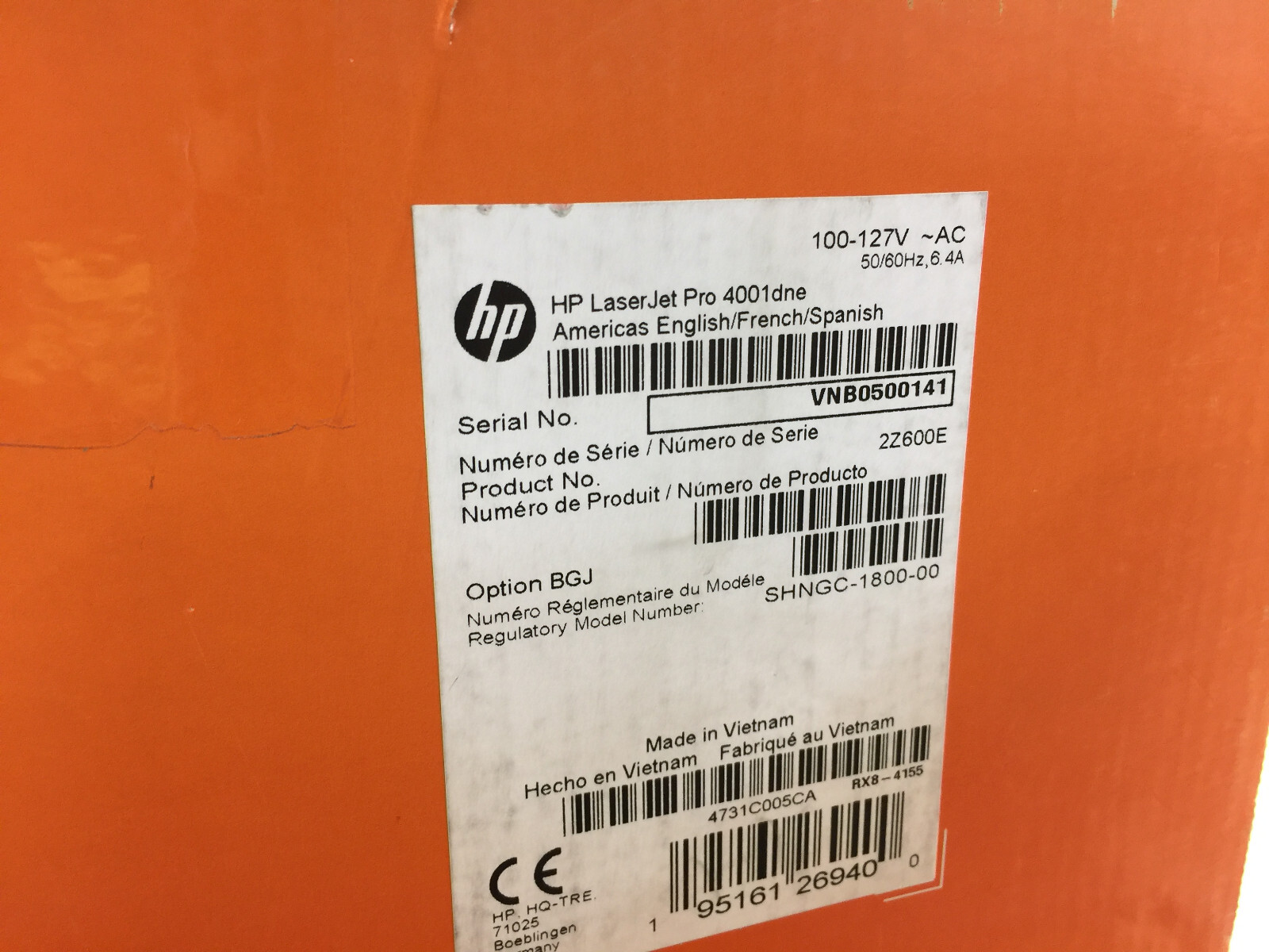 HP LaserJet Pro 4001dne Laser Monochrome Printer, 5 Pages Count (Mint