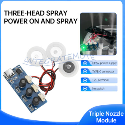 3 Nozzle Humidifier DIY Kit Ultrasonic Mist Maker Atomizing Module Circuit Board