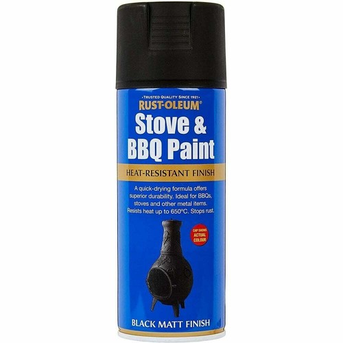 RustOleum High Temperature Stove & BBQ Spray Paint 650°C 400ml