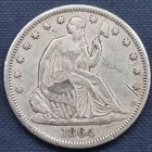 1864 S Seated Liberty Half Dollar 50c Better Grade XF ++ Details #54319