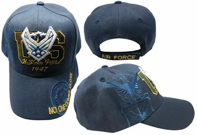 Air Force Wings 1947 Shadow Embroidered Navy Blue Baseball Style Cap Hat
