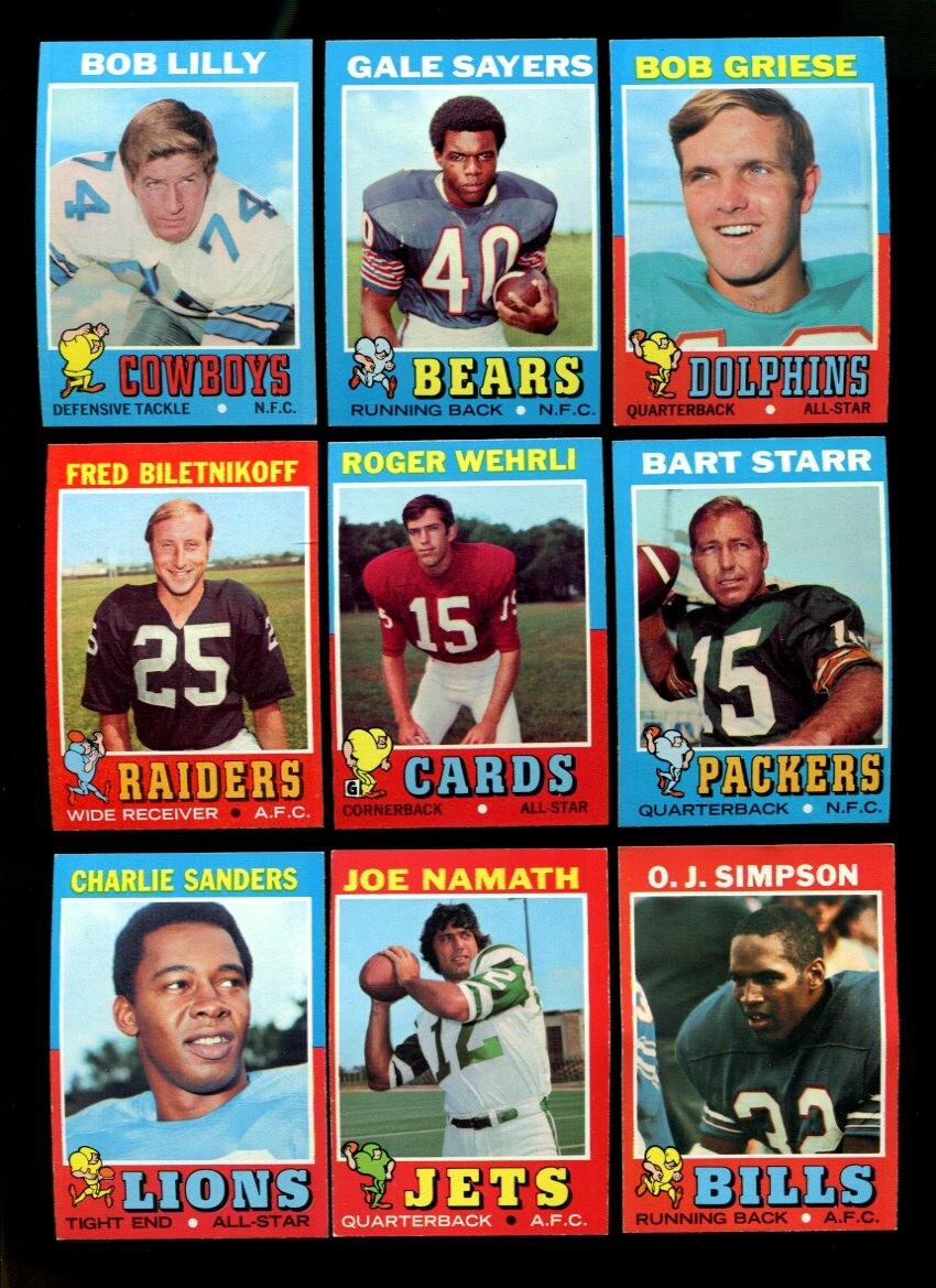 1971 TOPPS FOOTBALL NEAR COMPLETE SET 261/263 NM *315282 eBay