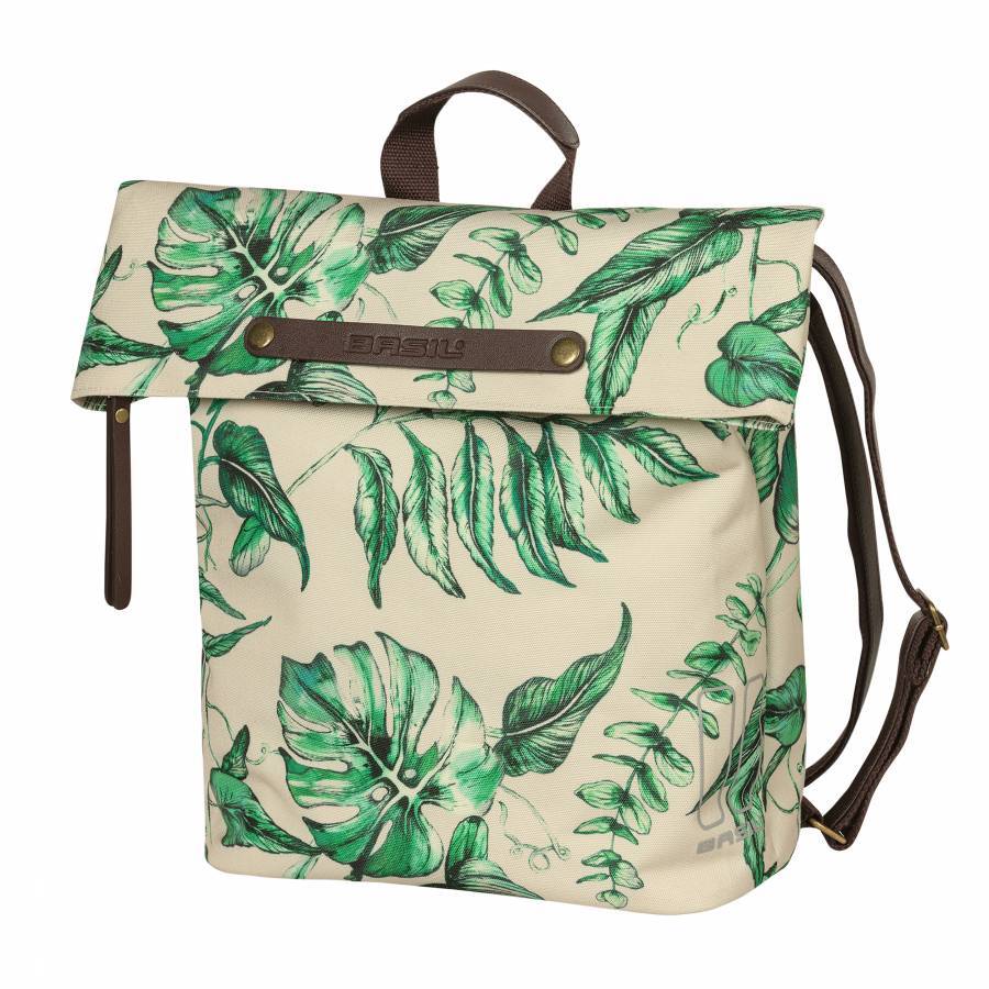 Sacoche arrière vélo latérale et sac à dos beige pour le vélotaf urbain