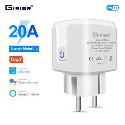 Girier Tuya Wifi Smart Plug 20a Eu Smart Steckdose Mit Power Monitor Timer Funkt
