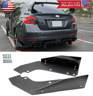 V2 Bumper Lip Spats Winglet Splitter Canard Diffuser Fit 15-21 Subaru WRX STI
