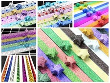 Craft DIY Glitter Folding Paper Lucky Wish Star Cute Origami Paper Scrapbooking