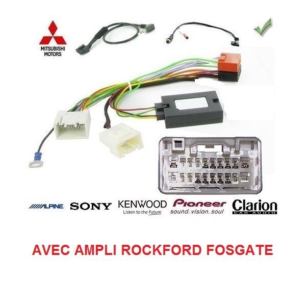 Commande au volant Citroën C-Crosser pour système audio Rockford Fosgate d'origine