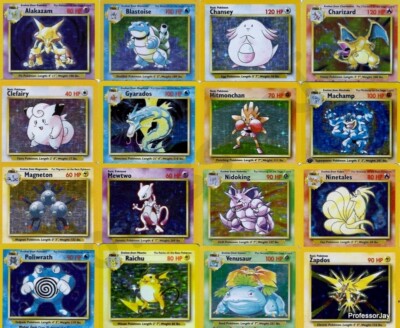POKEMON CARDS 1ST GEN ORIGINAL VINTAGE BASE SET + JUNGLE + FOSSIL + ROCKET  WOTC | eBay UK